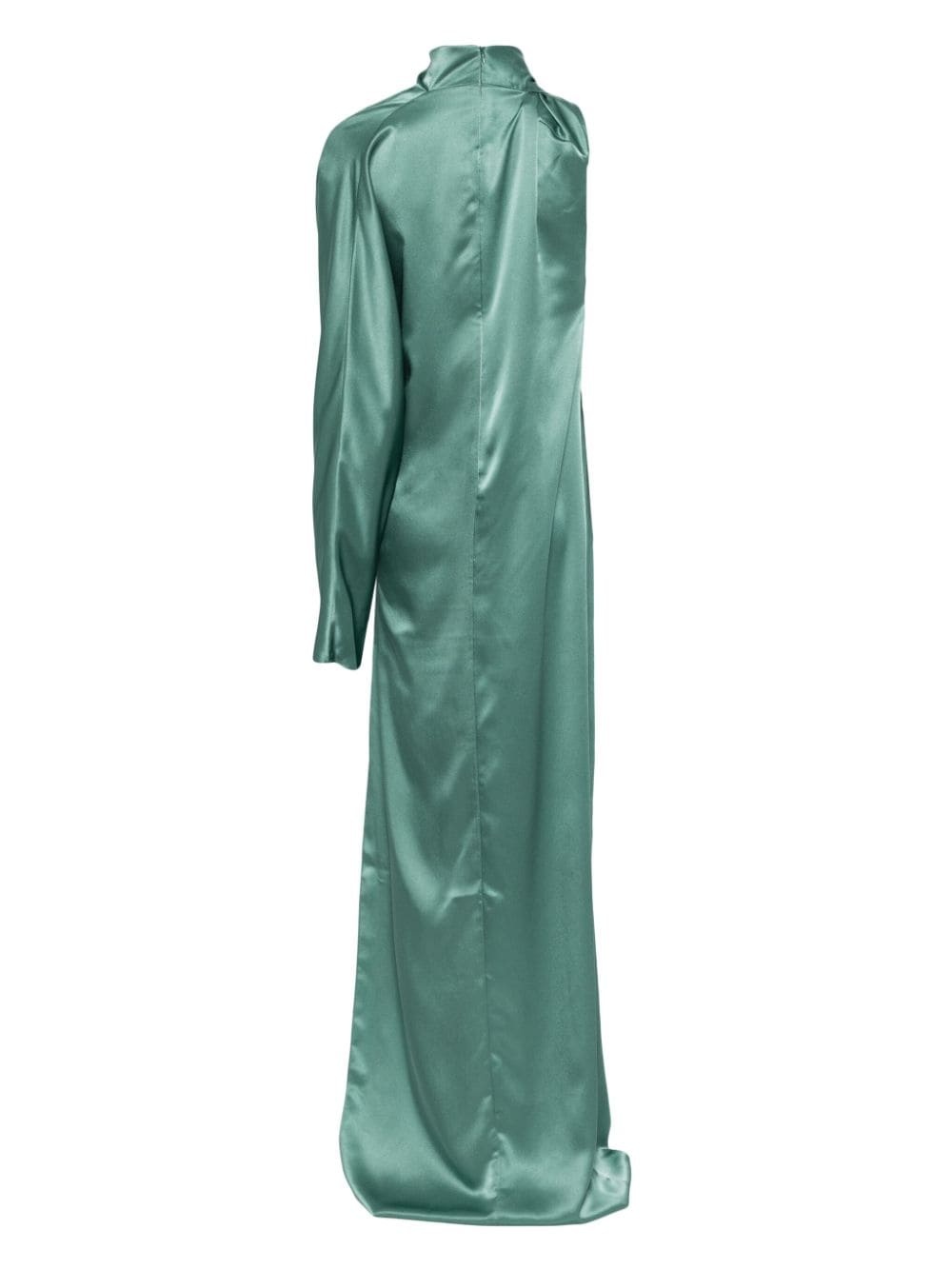 single-sleeve draped gown - 2