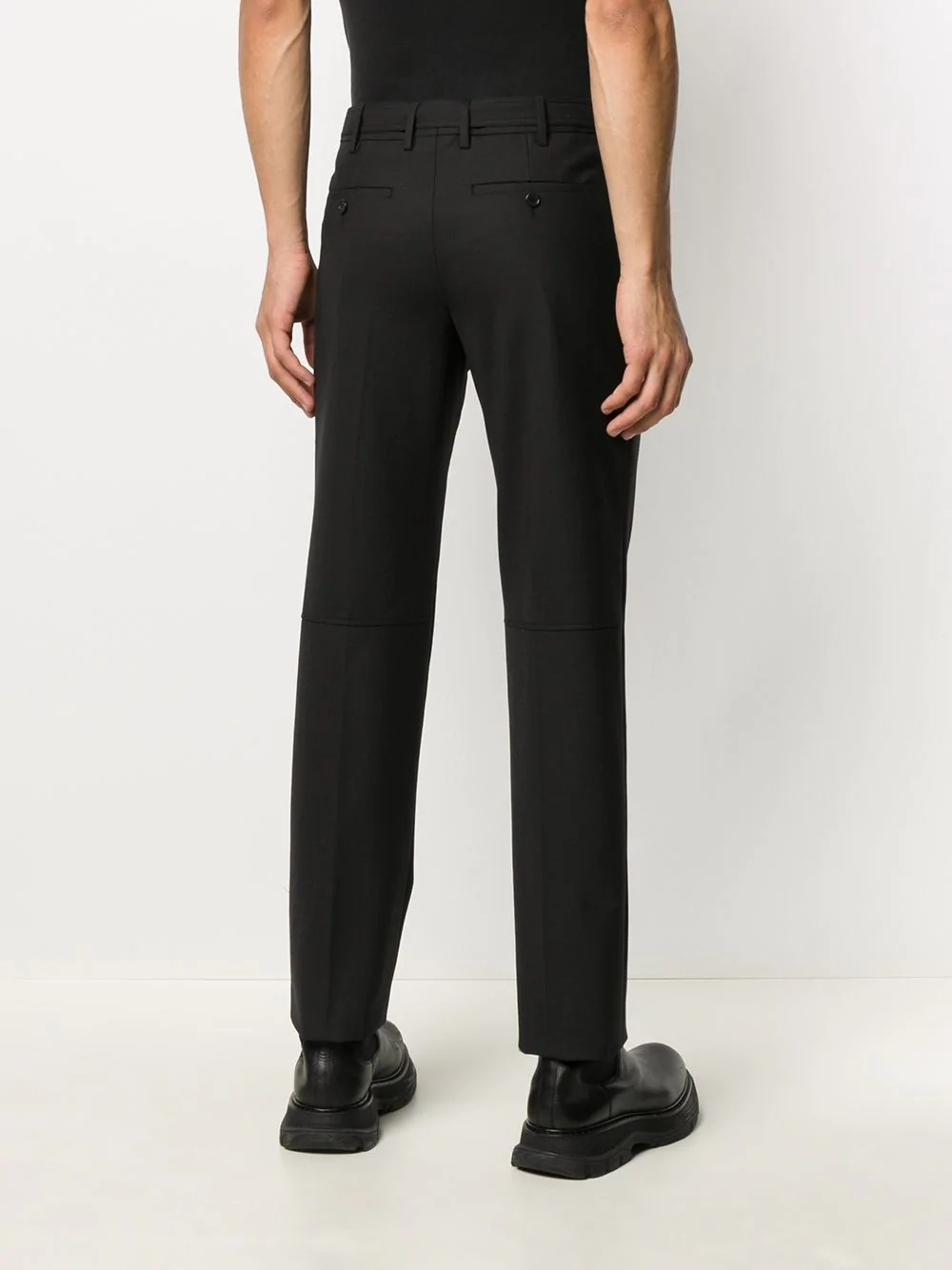 belted slim-fit trousers - 4