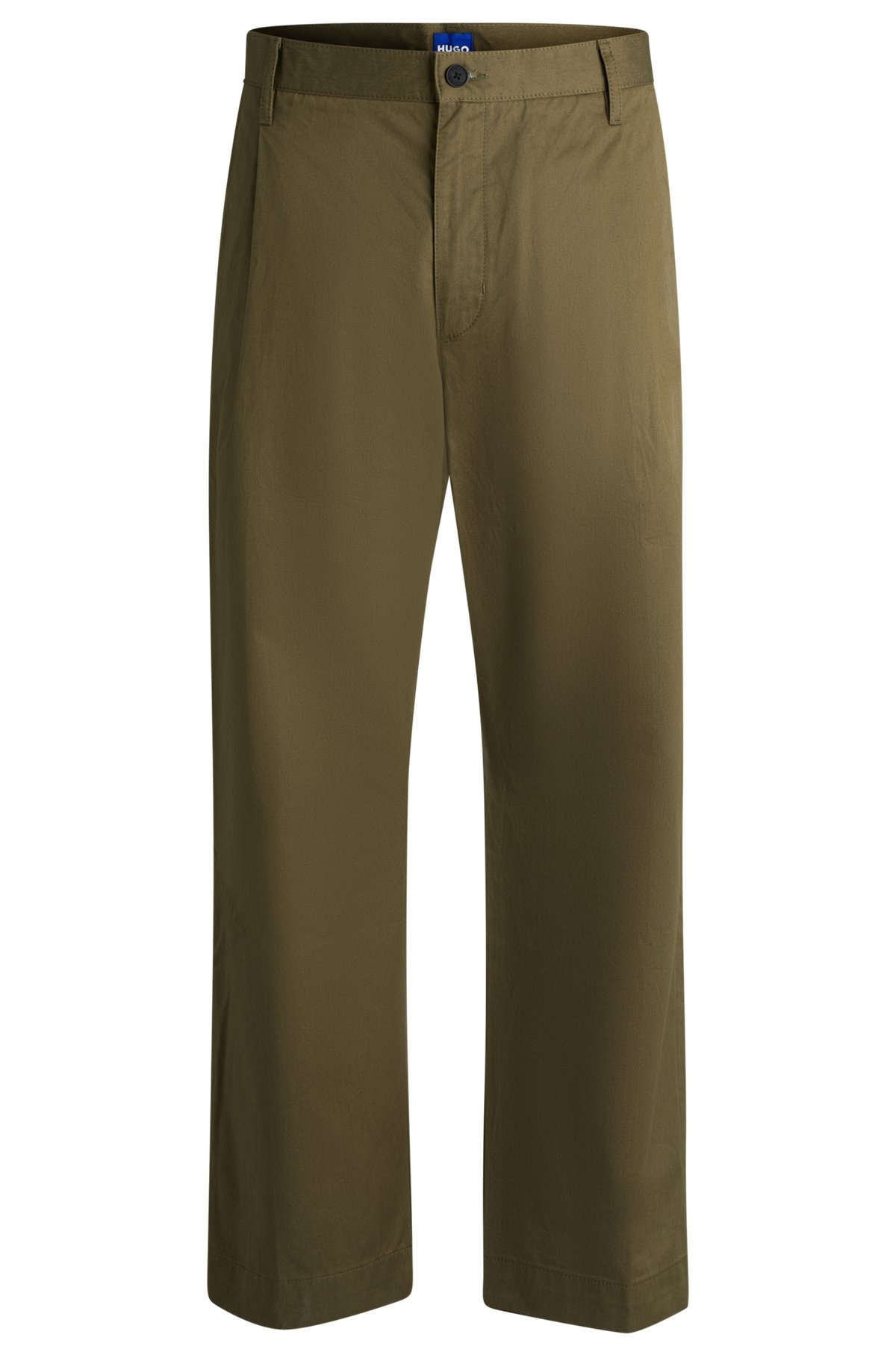 SKATER-STYLE TROUSERS IN COTTON TWILL WITH BLUE LABEL - 1