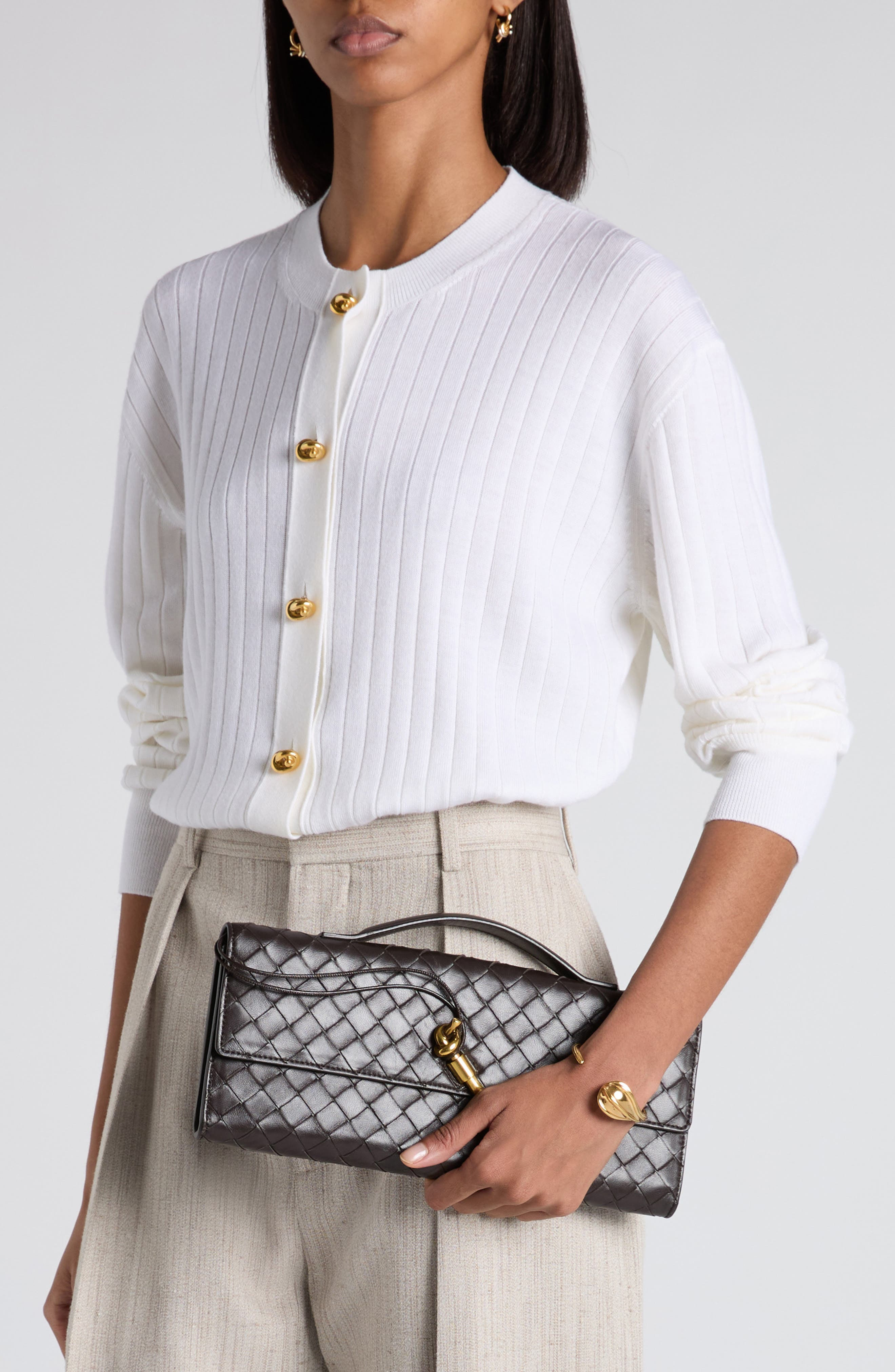 Long Andiamo Intrecciato Clutch Bag - 8