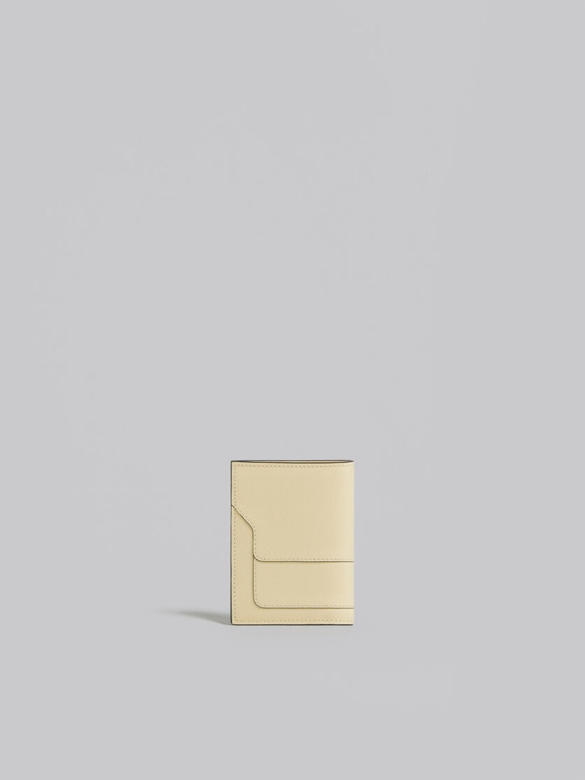 BEIGE SAFFIANO LEATHER BI-FOLD WALLET - 3