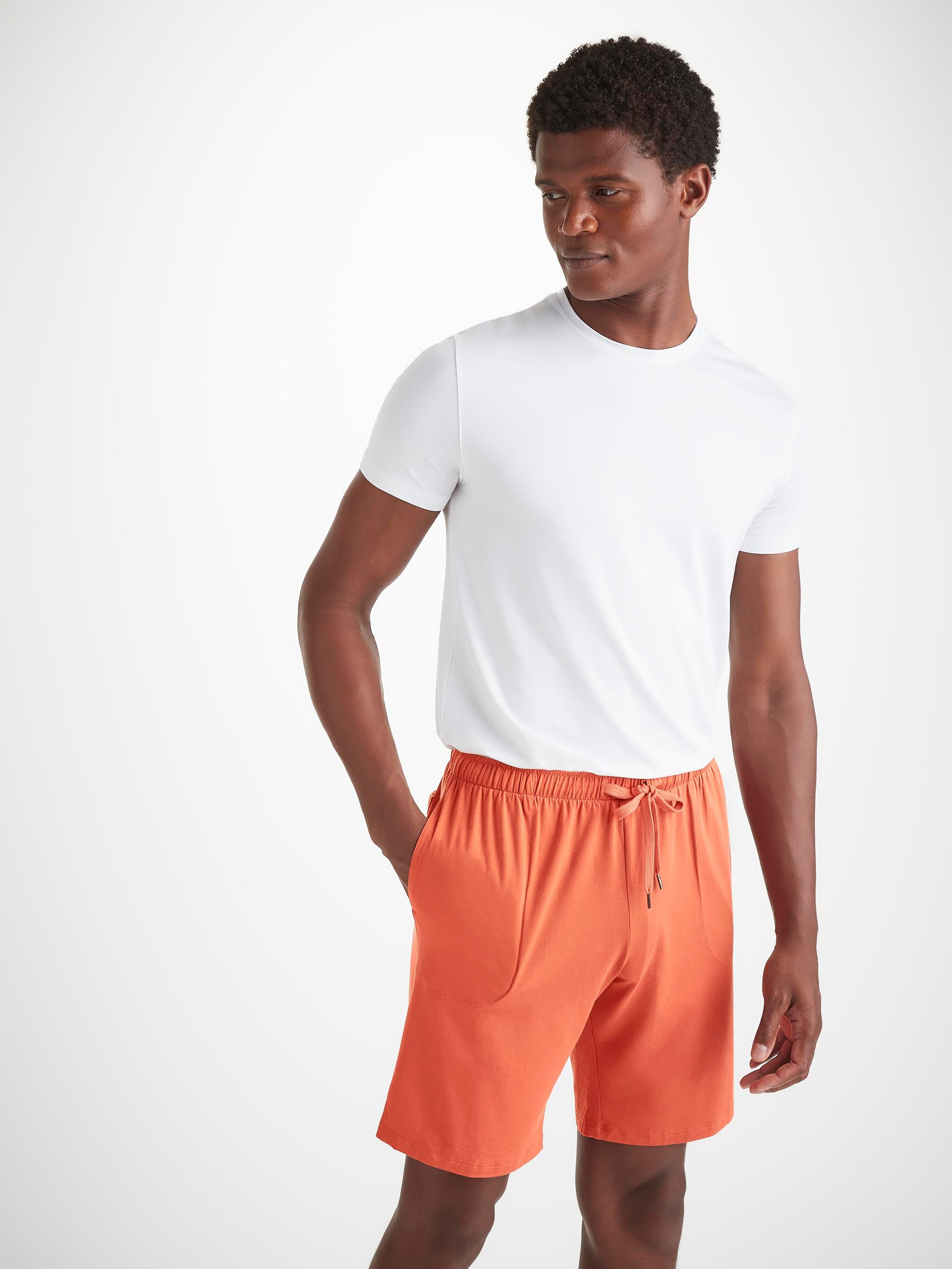 Men's Lounge Shorts Basel Micro Modal Stretch Spiced Orange - 1