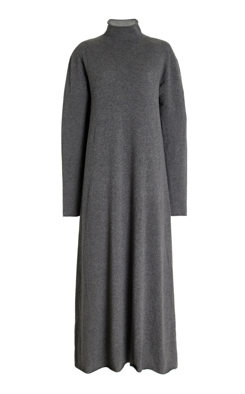Wool Maxi Sweater Dress grey - 1