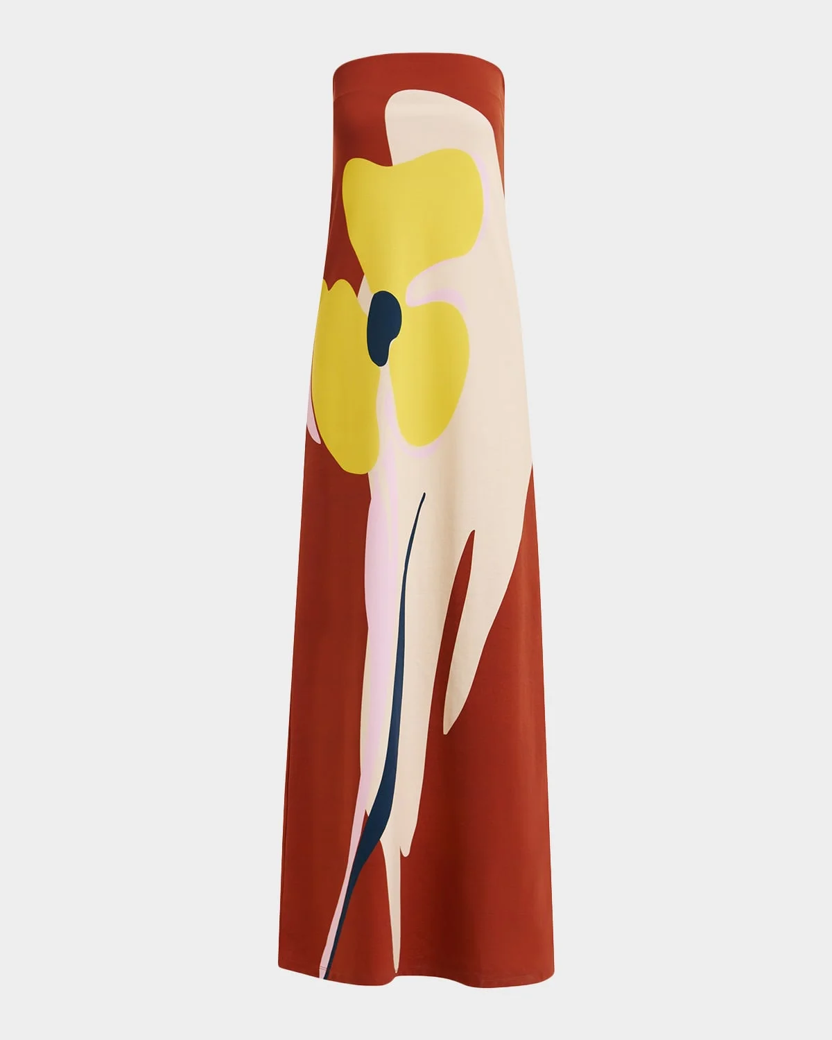 Printed Strapless Maxi Dress - 1