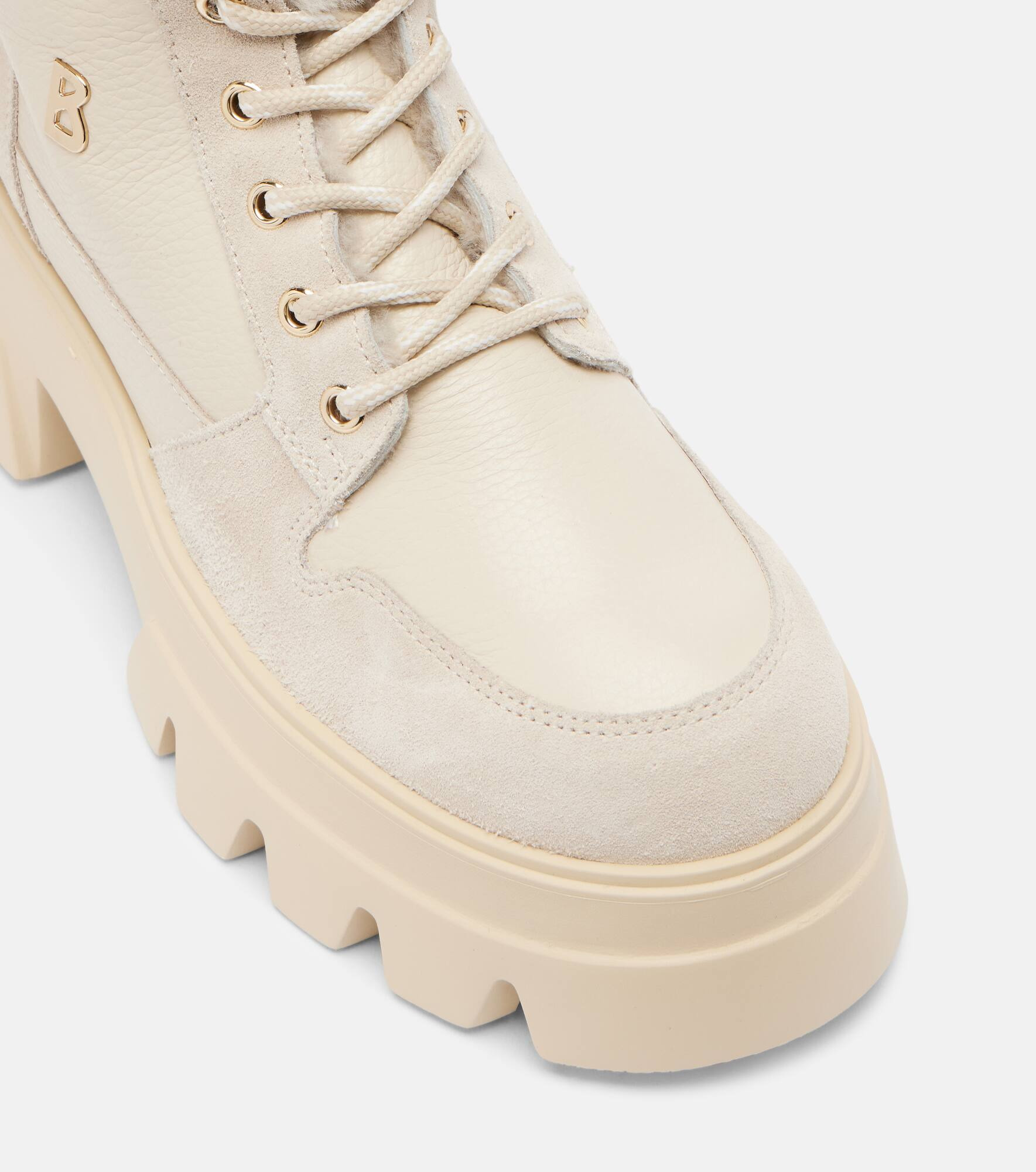 Sapporo suede and leather combat boots - 5