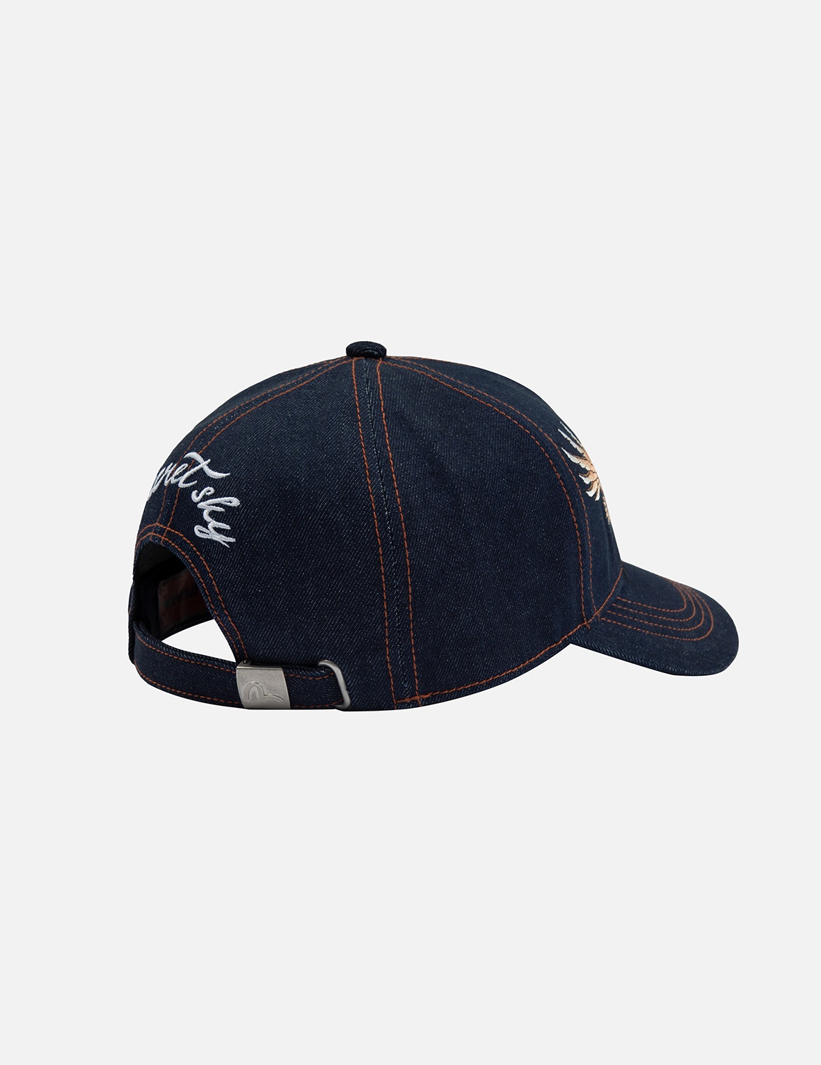 EAGLE AND SEAGULL EMBROIDERY DENIM CAP - 2