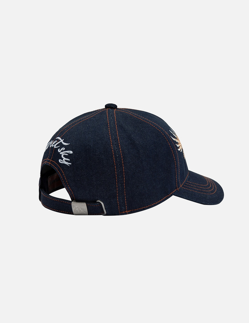 EVISU EAGLE AND SEAGULL EMBROIDERY DENIM CAP outlook