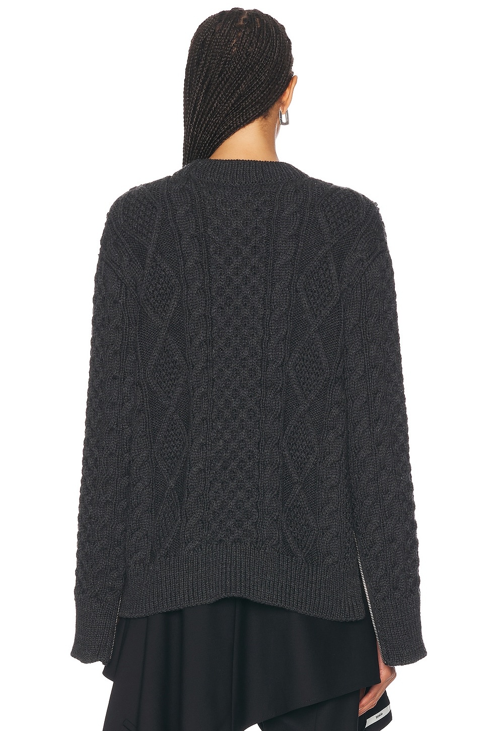 Zipper Oversized Sweater - 4