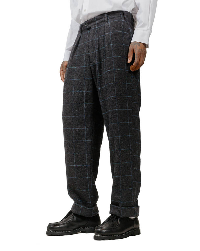 Engineered Garments Carlyle Pant Charcoal/Light Blue Wool Poly Windowpane outlook