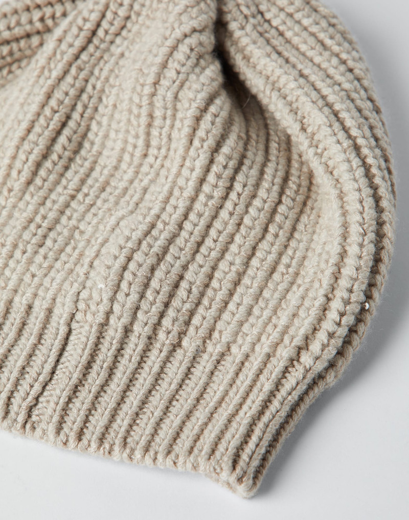 Brunello Cucinelli Cashmere and silk Diamond yarn beanie outlook