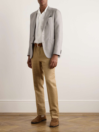Canali Wool, Silk and Linen-Blend Twill Suit Jacket outlook