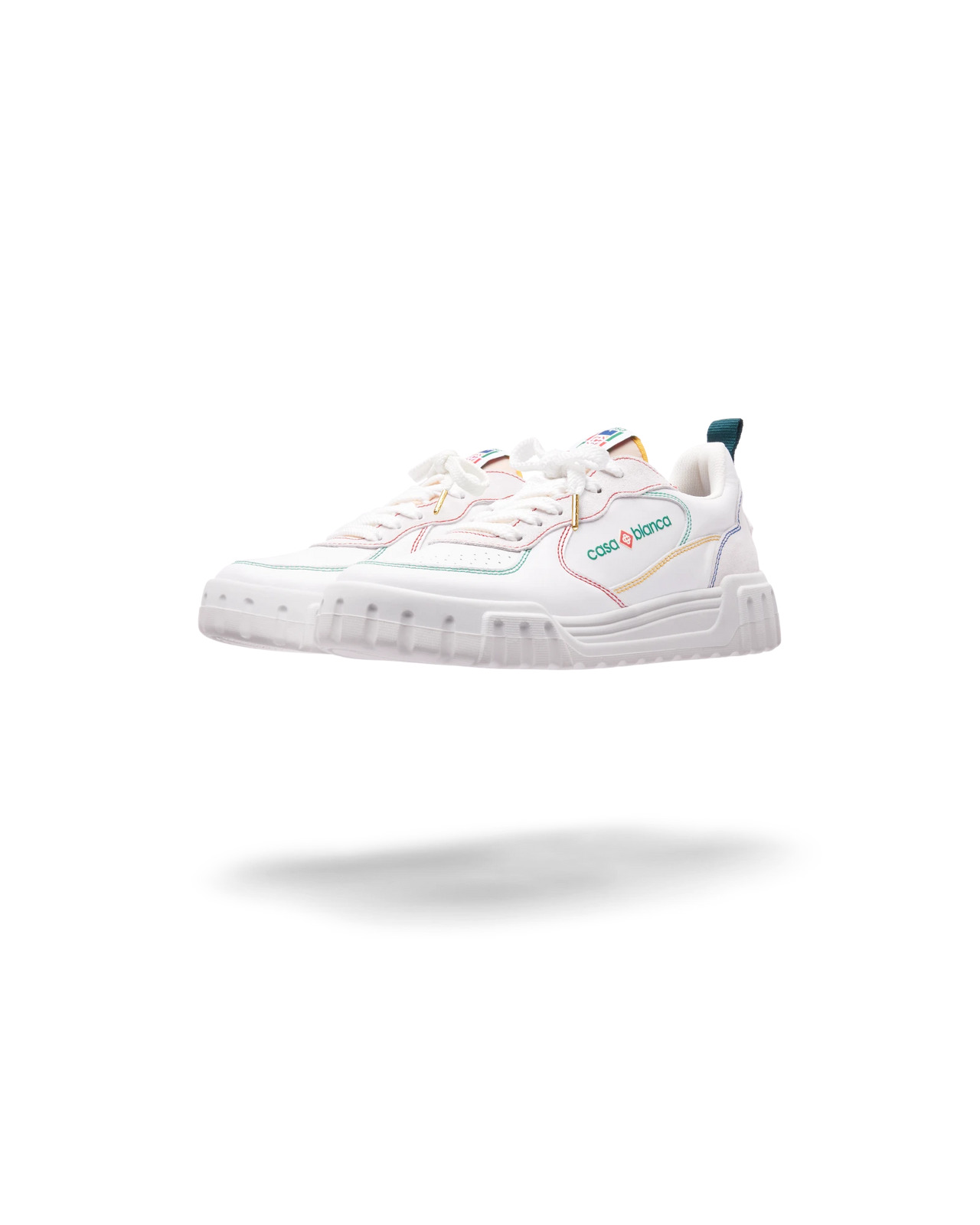 Mens Court White & Multicolour Sneakers | Casablanca Paris - 6