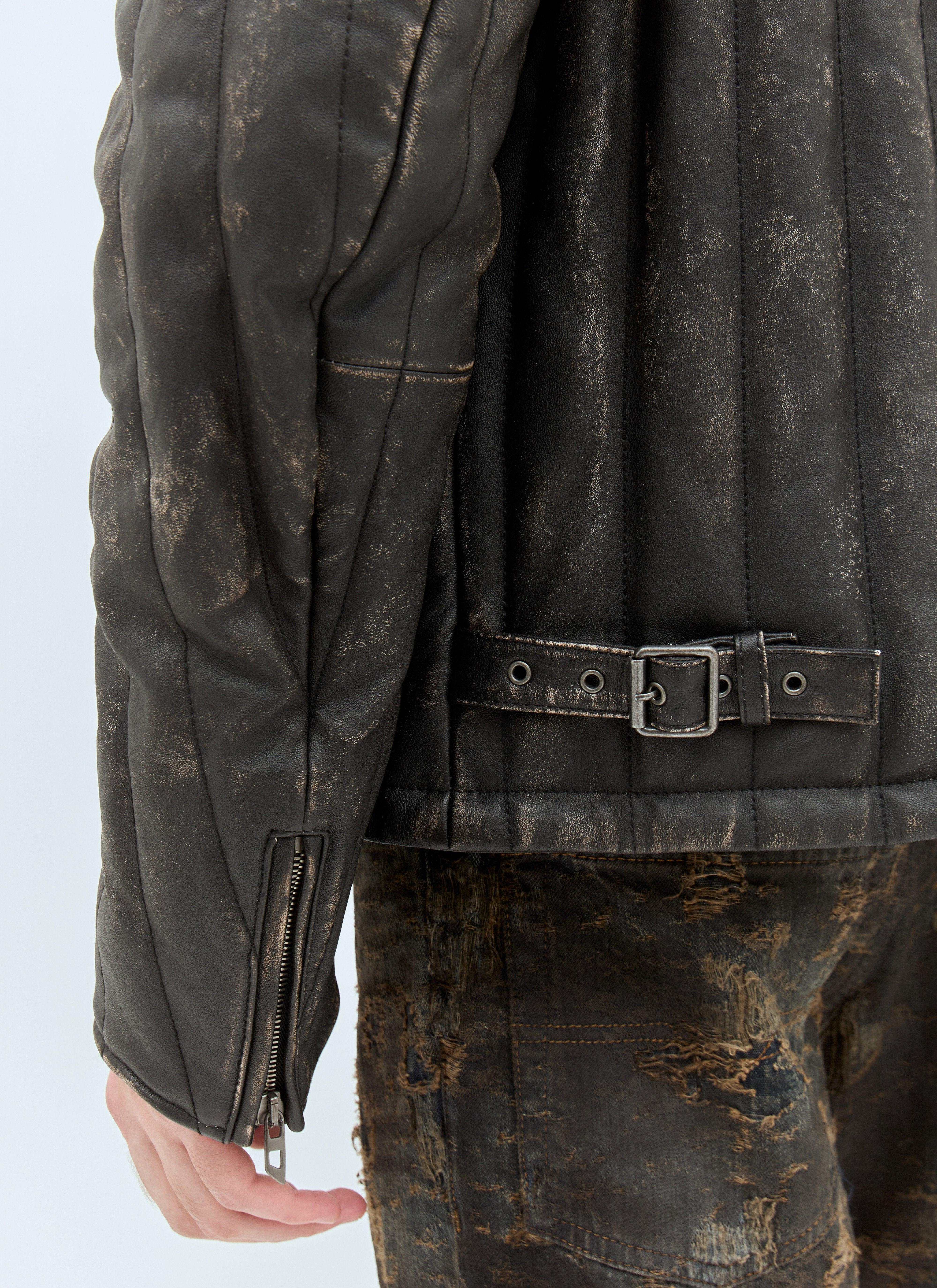 Diesel Men L-Albert Leather Jacket - 7