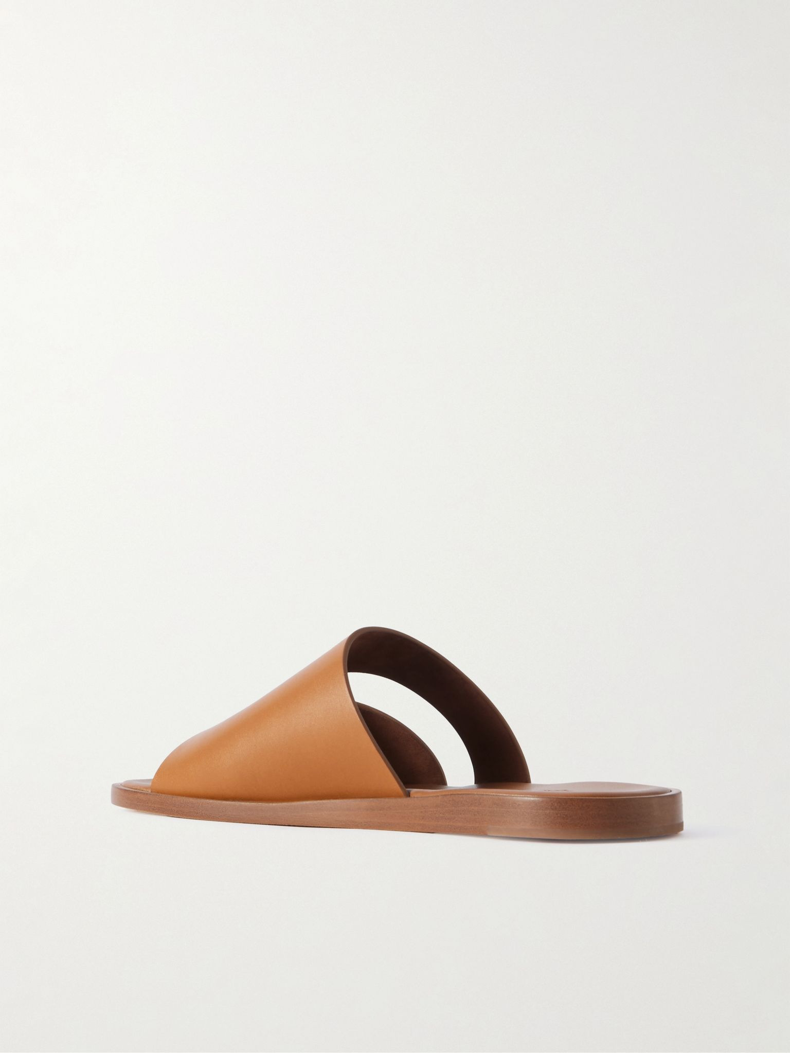 Pilat Plain Walk Cutout Leather Sandals Brown - 3