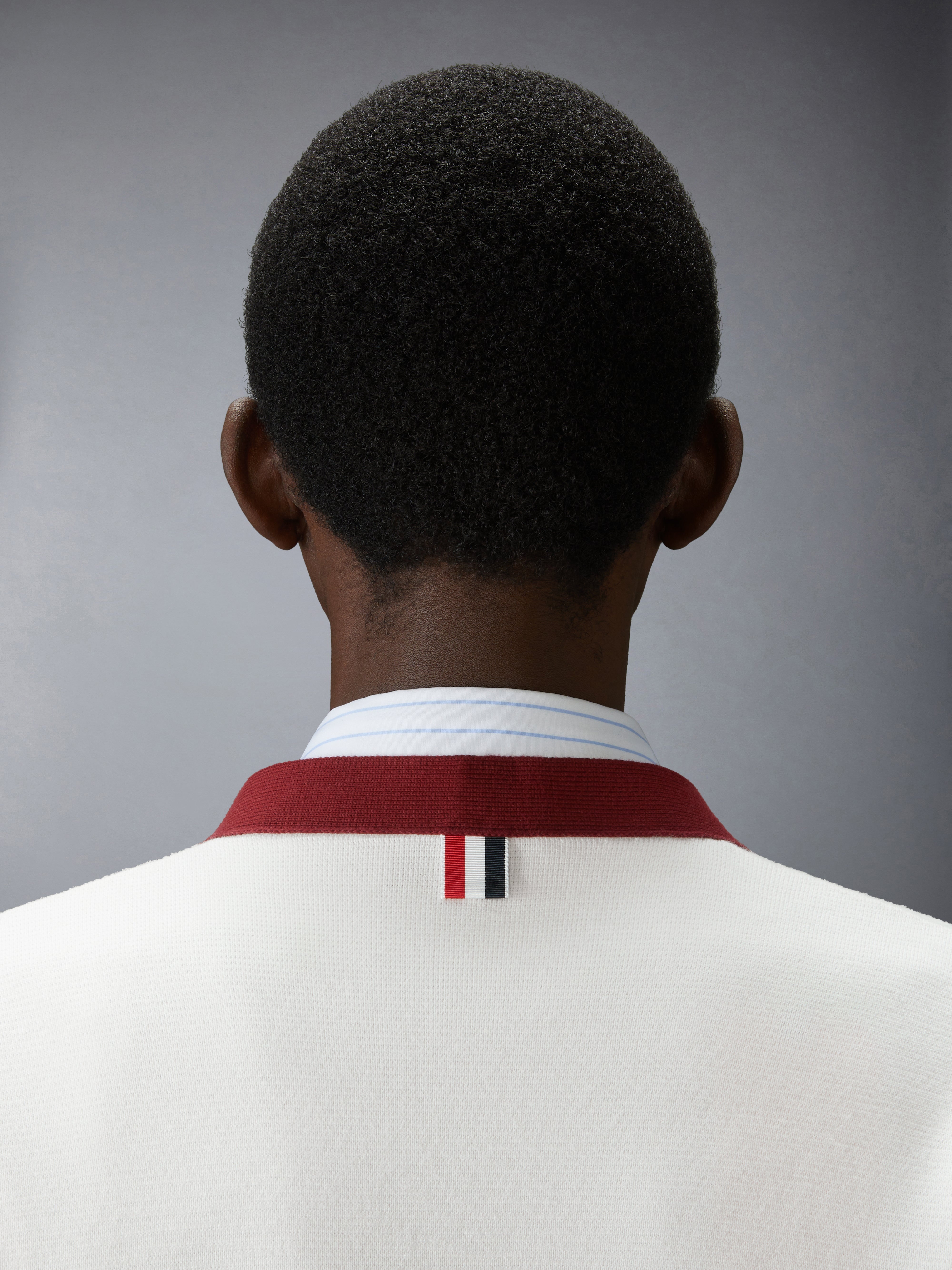 MILANO STITCH 4-BAR V NECK RUGBY FIT CARDIGAN - 7