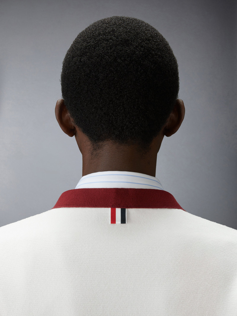 MILANO STITCH 4-BAR V NECK RUGBY FIT CARDIGAN 7