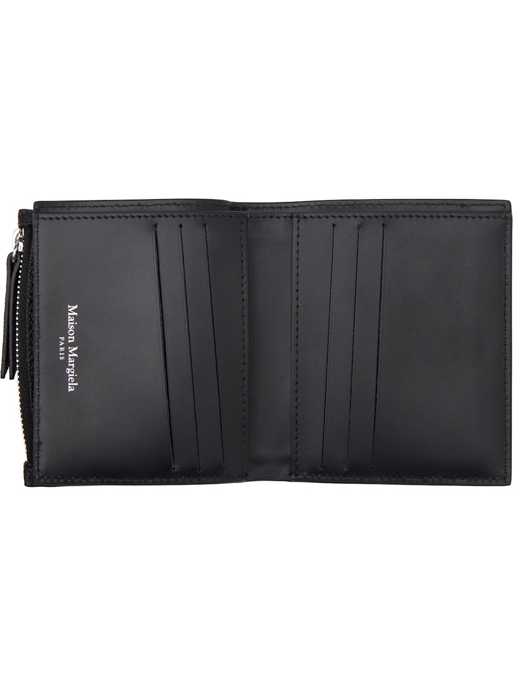 Black Four Stitches Wallet - 3