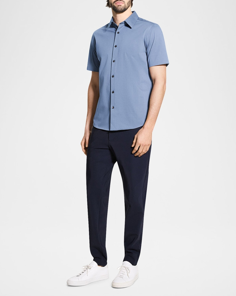 Theory Men's Irving Short Sleeve Shirt in Structure Knit outlook