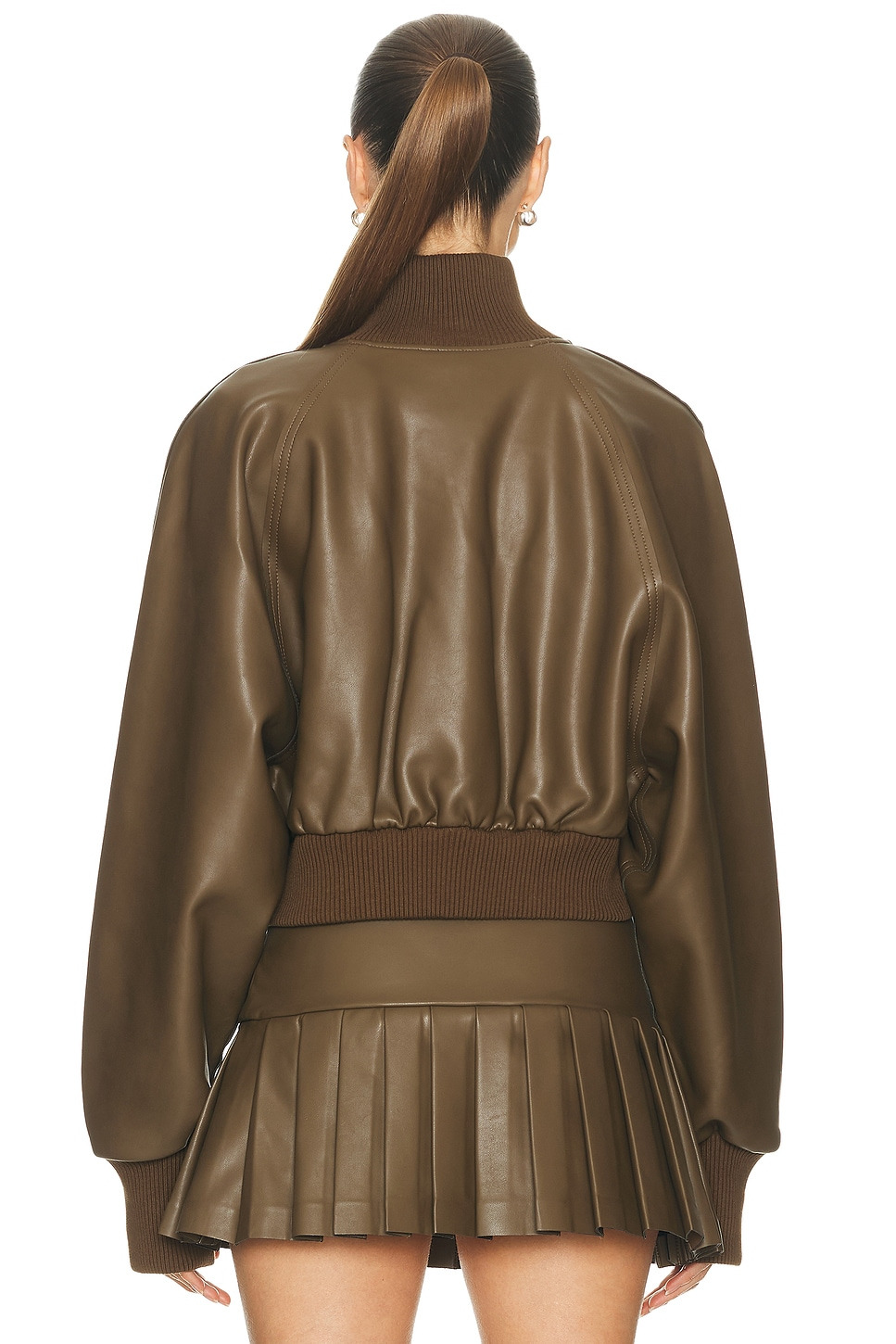 Oversized Turtleneck Bomber Jacket - 3