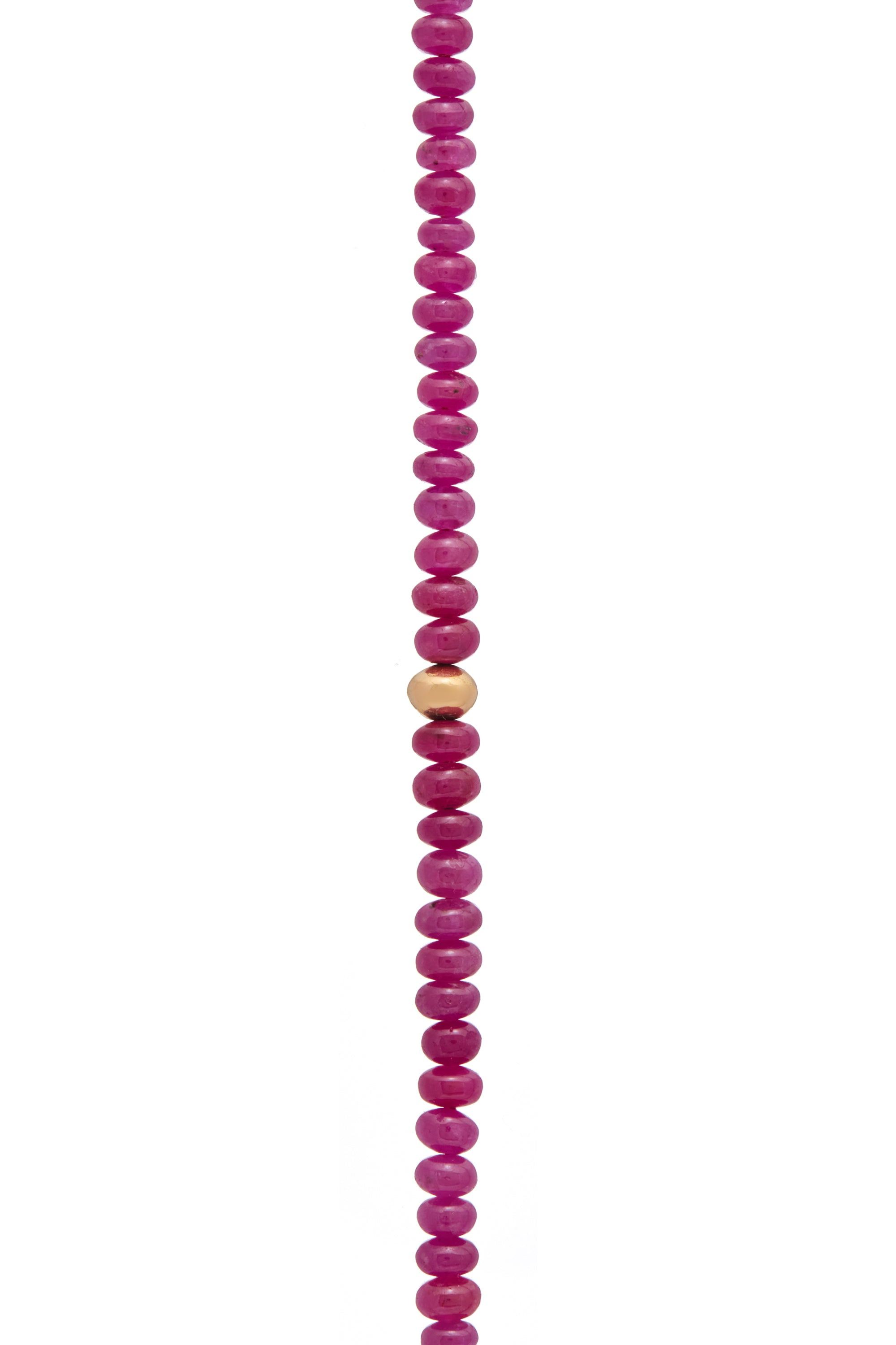 Beaded Necklace in Ruby (Small Beads) - 4