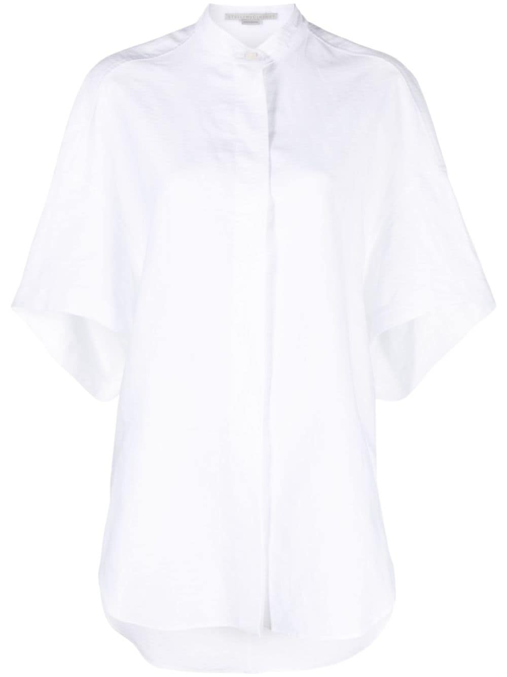 linen-blend tunic shirt - 1