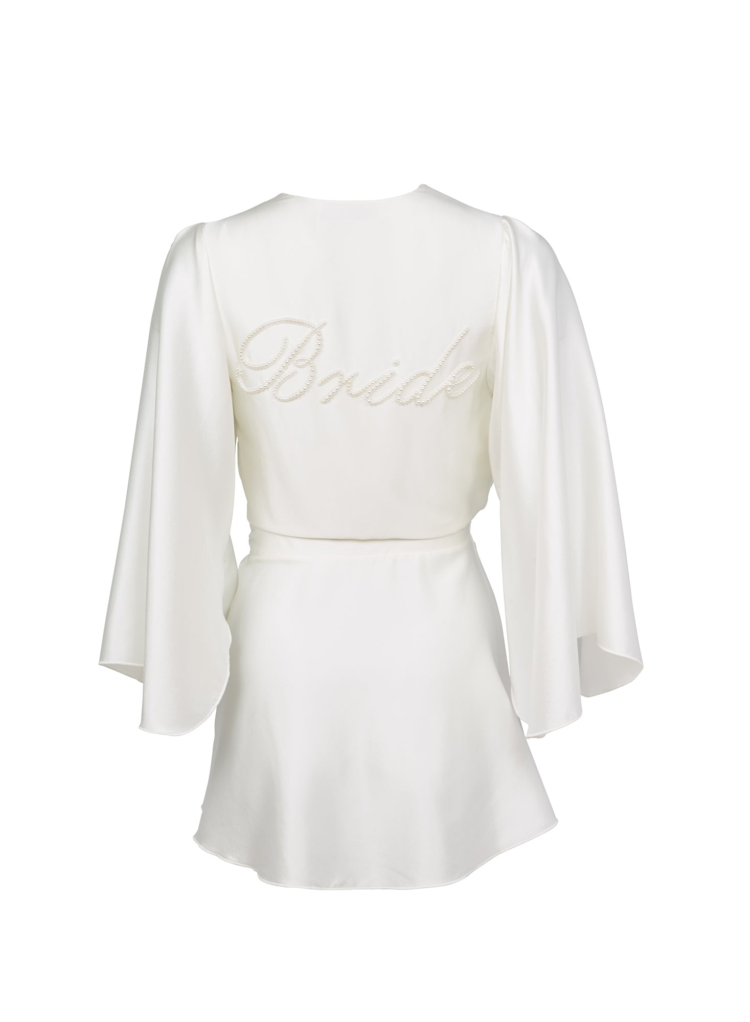 Bride Embroidered Angel Sleeve Robe - 2