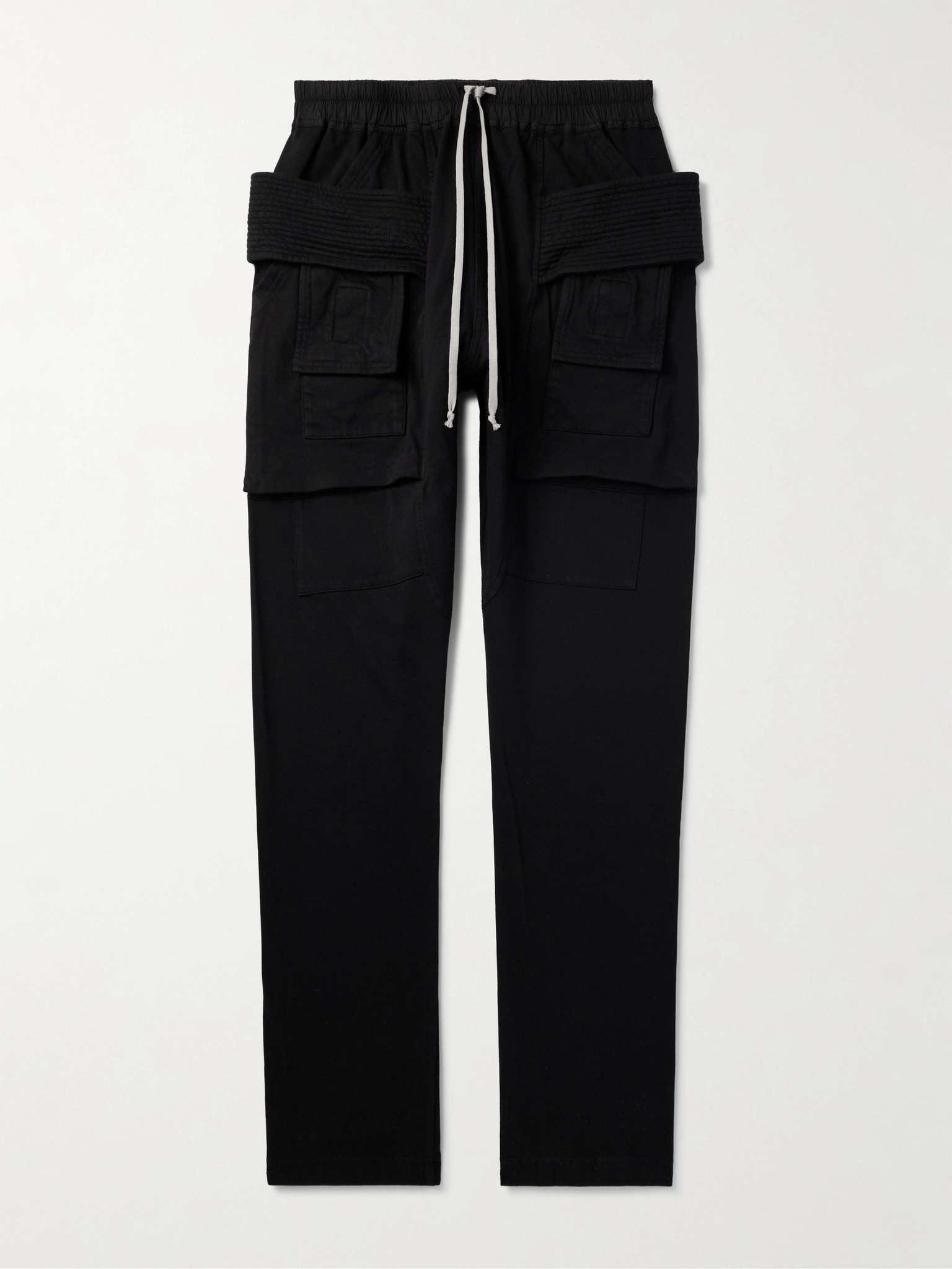Rick Owens DRKSHDW Creatch Tapered Cotton-Jersey Drawstring Cargo
