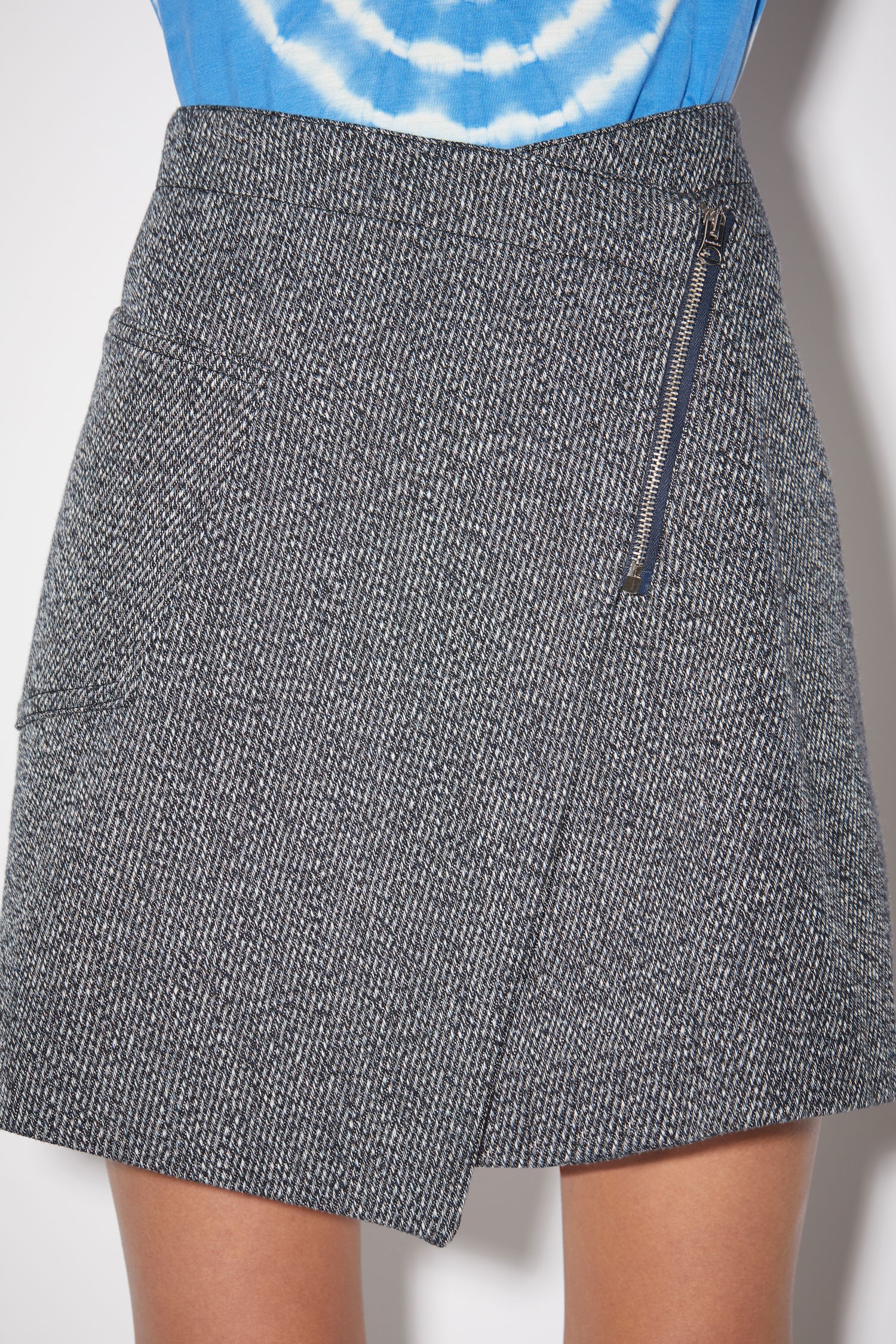 Asymmetric skirt - Blue/black - 6