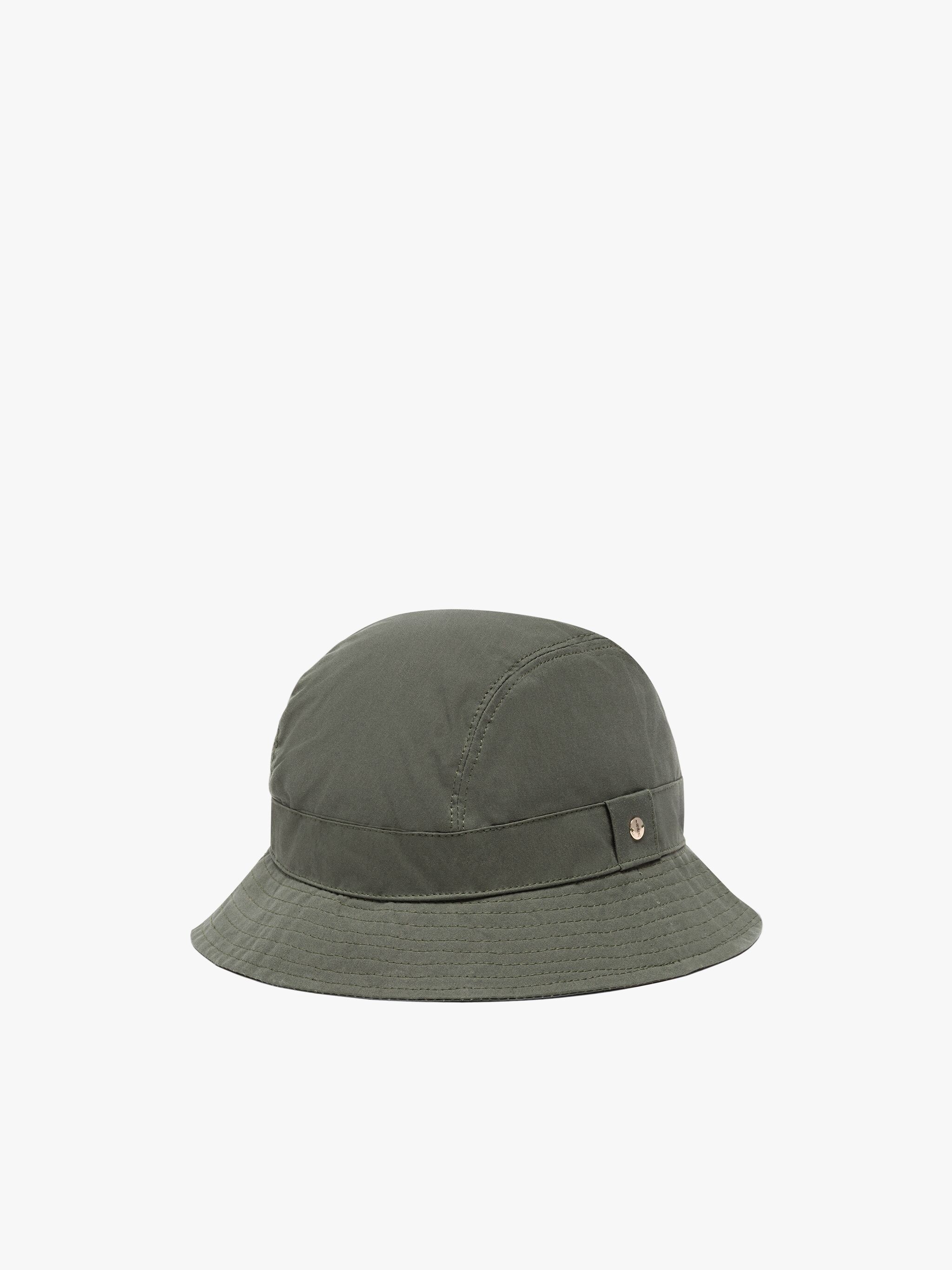 RAINIE GREEN WAXED COTTON BUCKET HAT - 1