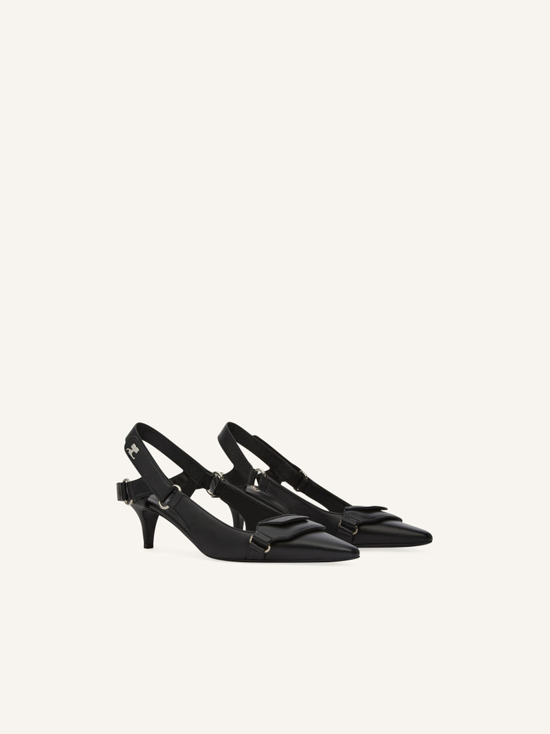 courrèges RACER LEATHER SLINGBACKS outlook