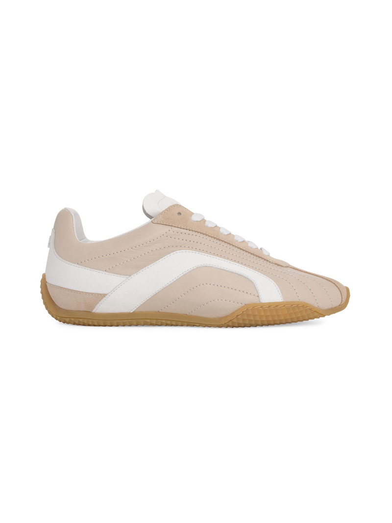 Women's Jump Two-Tone Leather Low-Top Sneakers - Calf Multi Off White 1