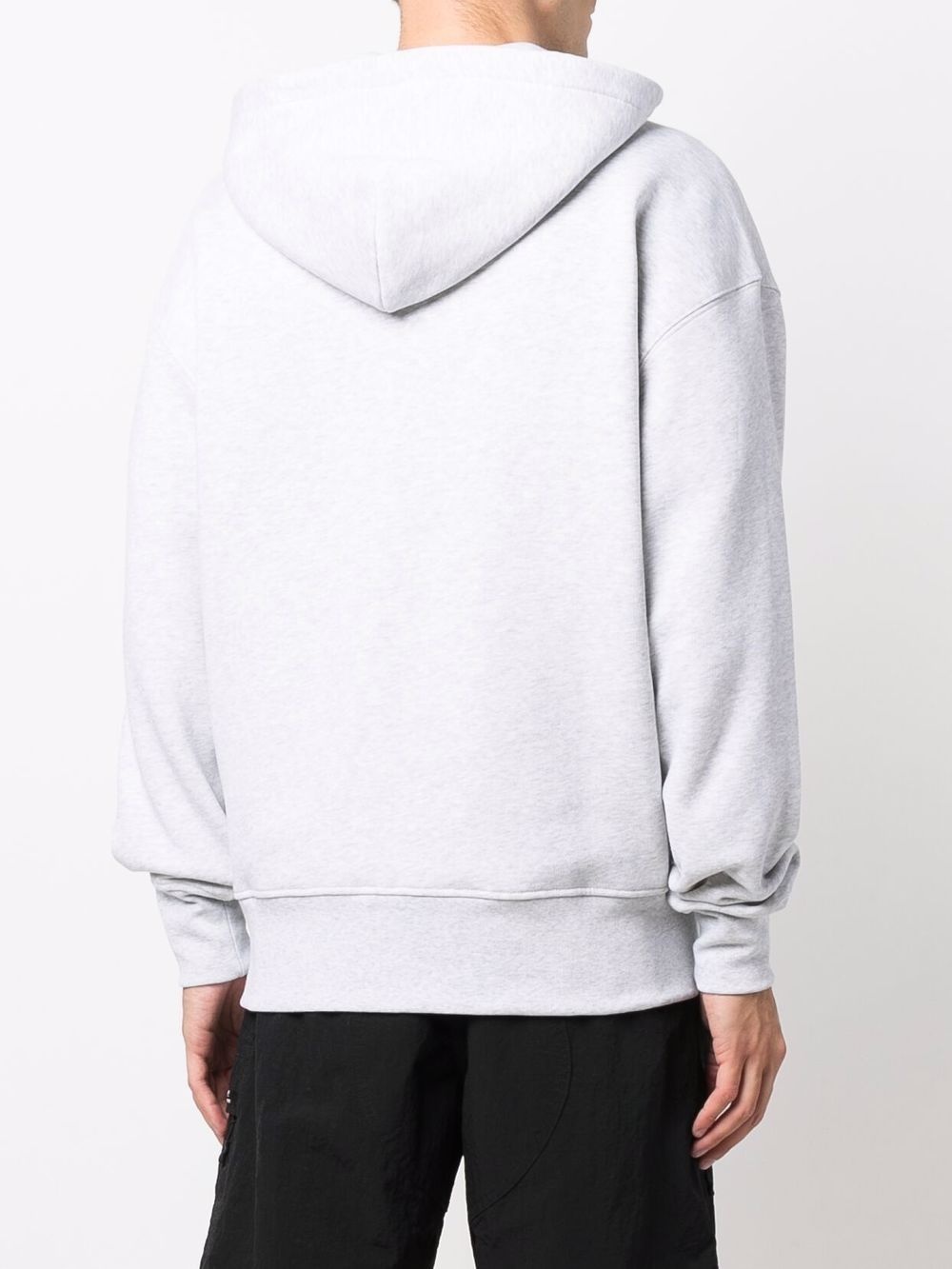 logo-print drawstring hoodie - 4