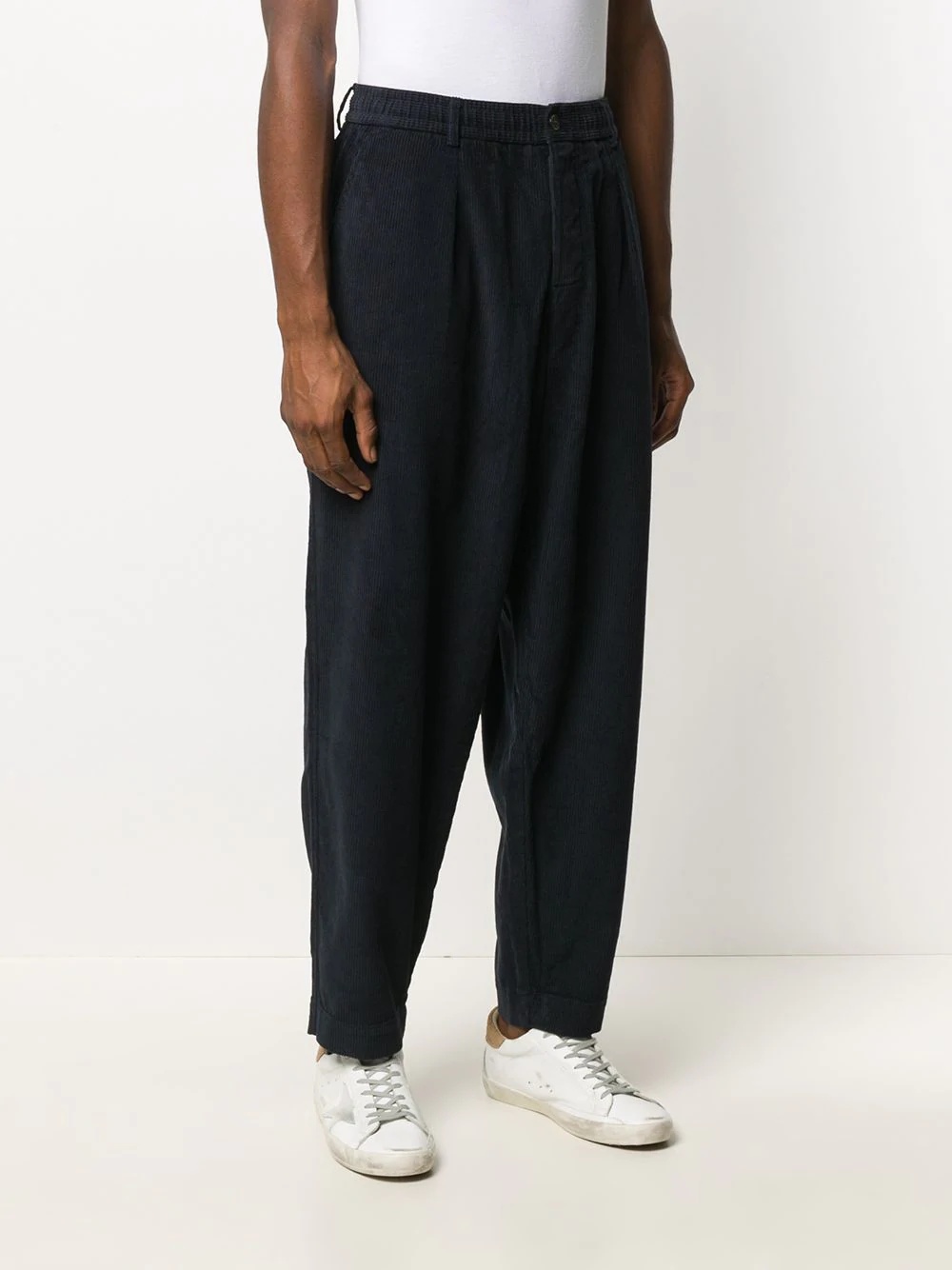 dropped-crotch corduroy trousers - 3