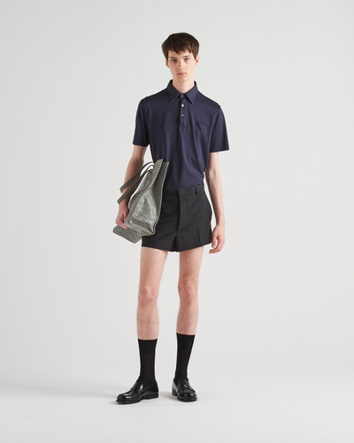 Prada Short-sleeved cotton polo shirt outlook