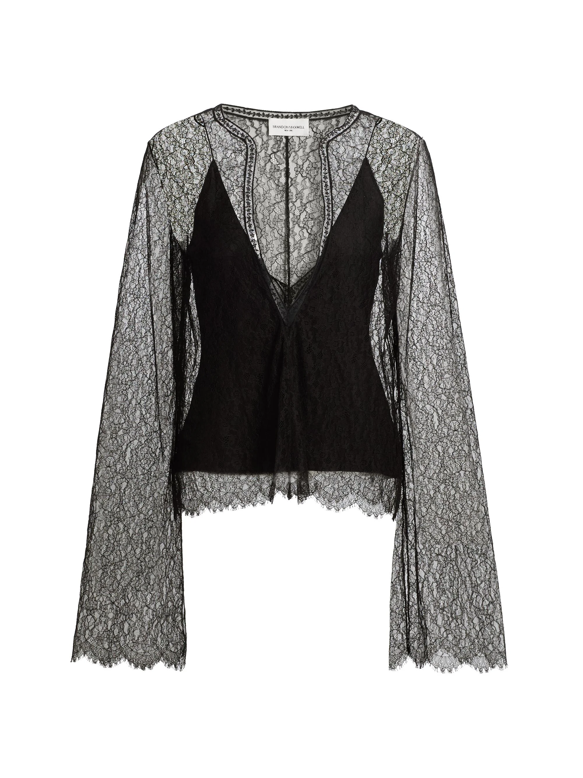 Women's The Eloise Lace Top - Black - 1