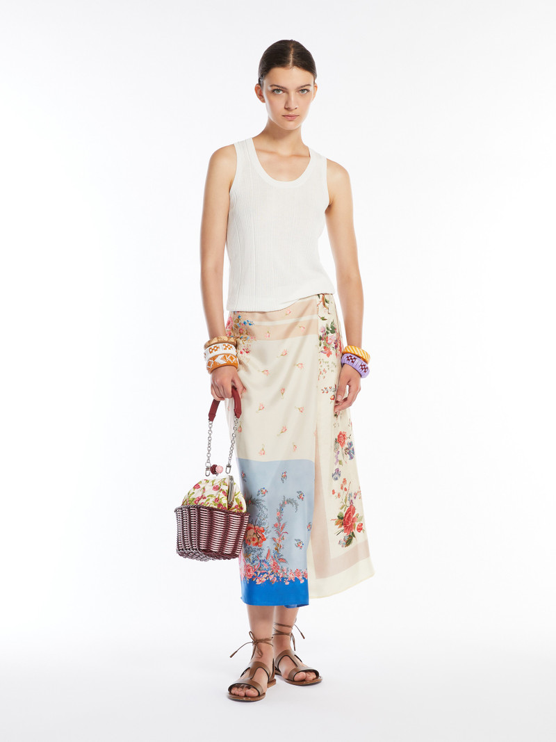 WEEKEND Max Mara PEGGI Printed silk skirt outlook