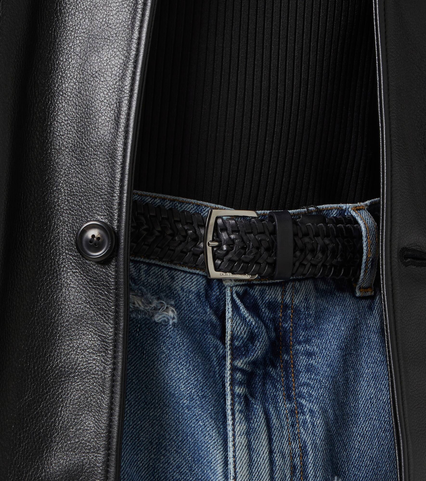 Braided leather belt - 3