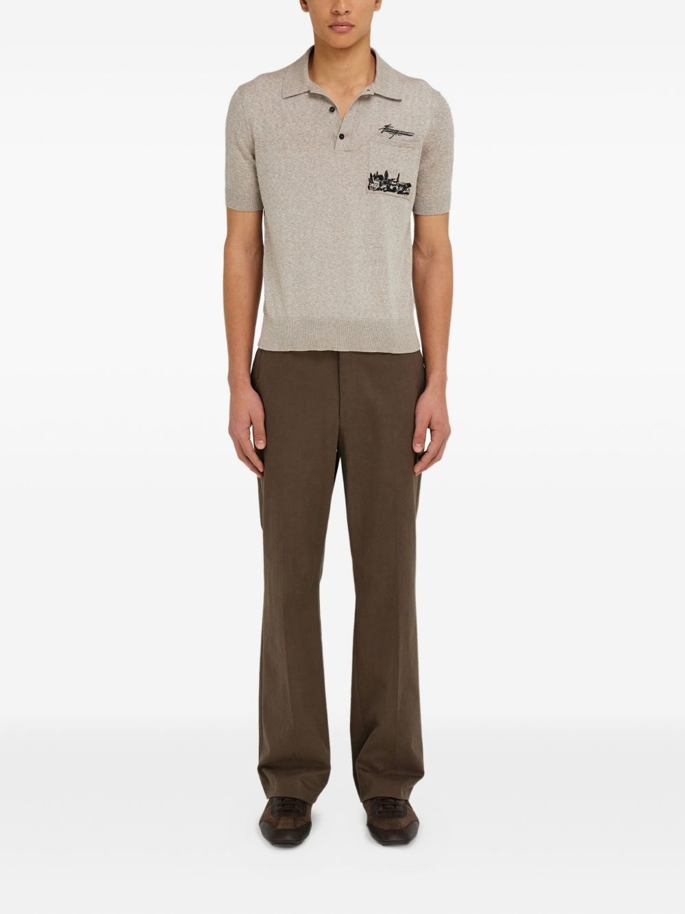 logo-embroidered polo shirt - 2