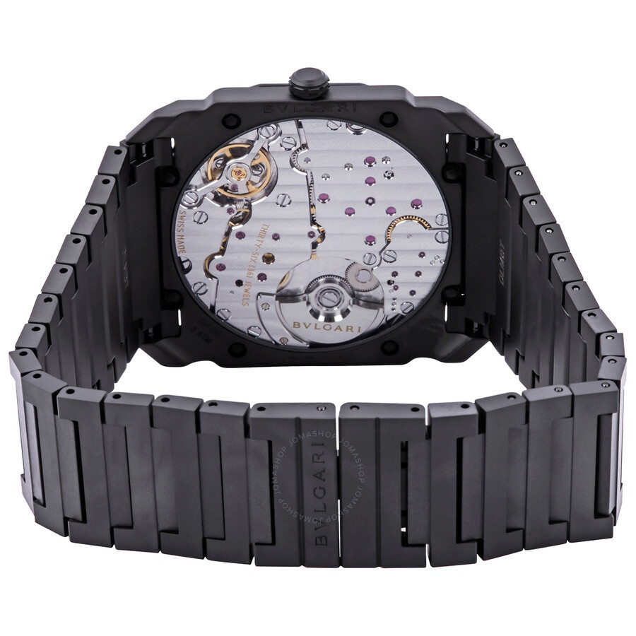 Pre-owned Bvlgari Octo Finissimo Black Dial Men's Watch 103077 - 3