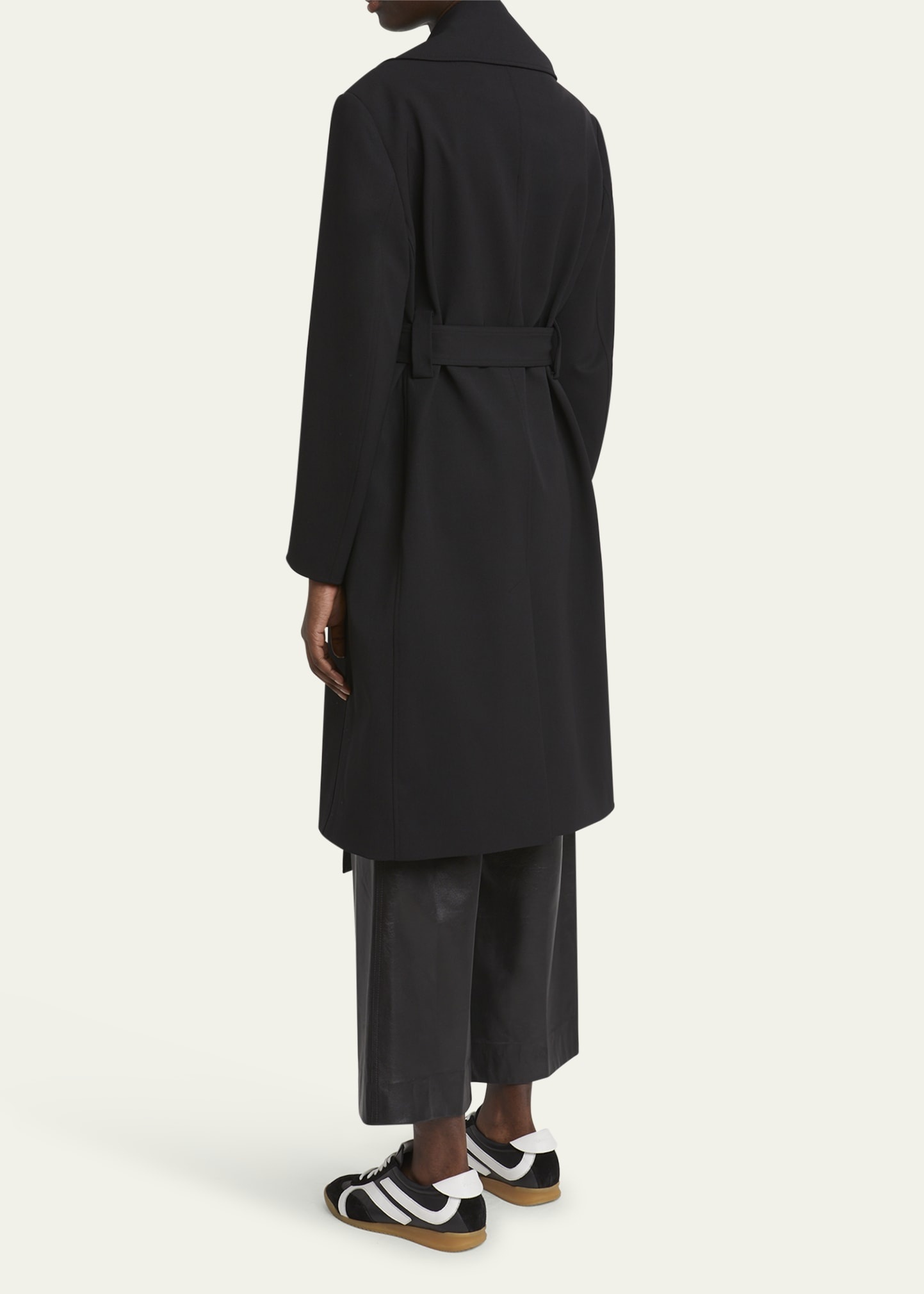 Thea Belted Wool Gabardine Suiting Coat - 3