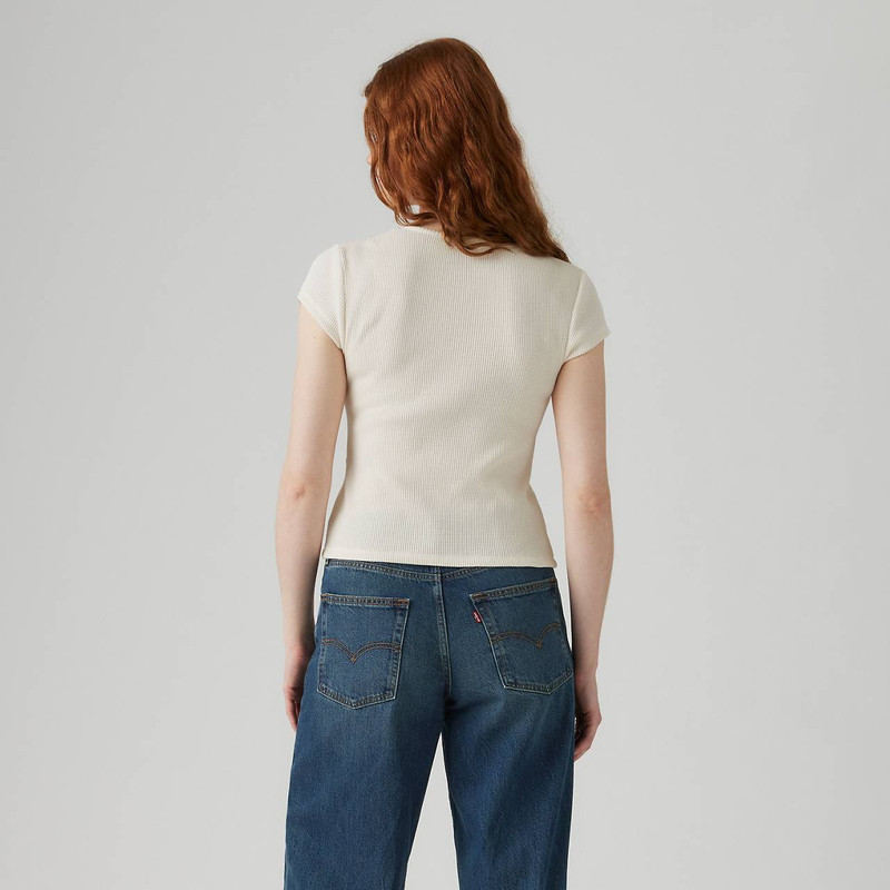 DRY GOODS WAFFLE CAP-SLEEVE TEE 4