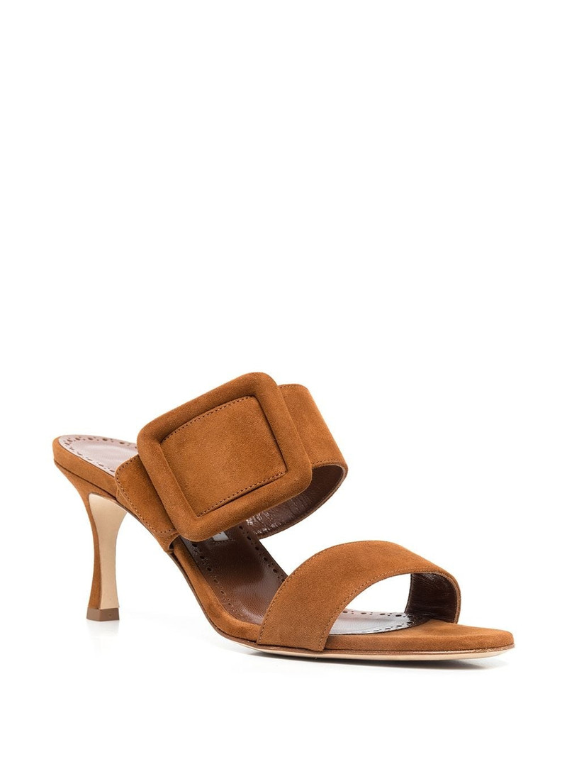Manolo Blahnik Gable suede-leather buckled sandals outlook