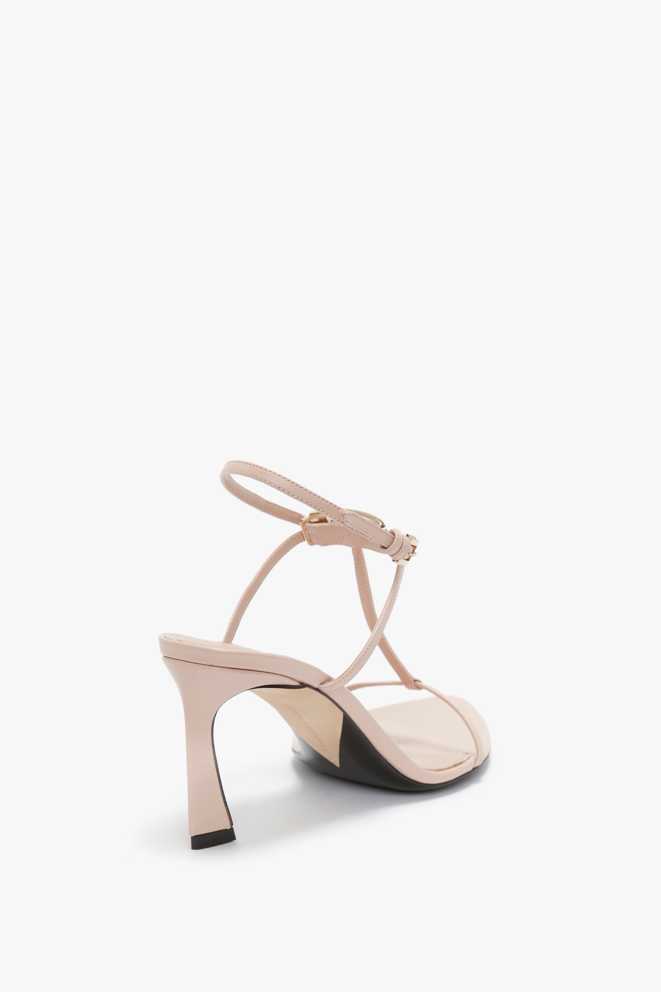 Frame Detail Sandal In Nude Leather - 3