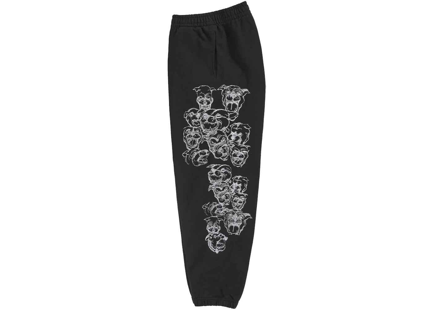 Supreme Pitbulls Embroidered Sweatpant Black - 2