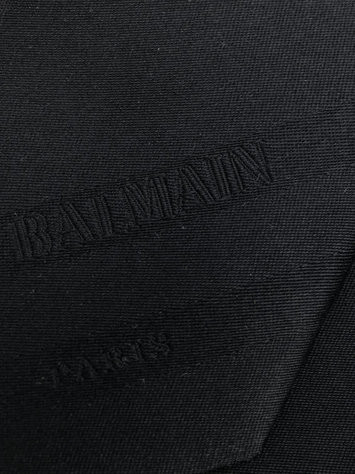 Balmain tonal embroidered logo tie outlook