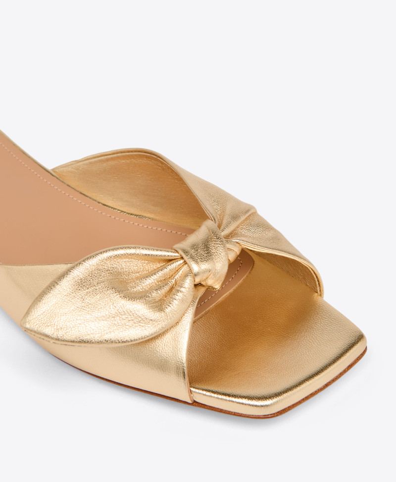 Vargas Gold Metallic Leather Flats 4