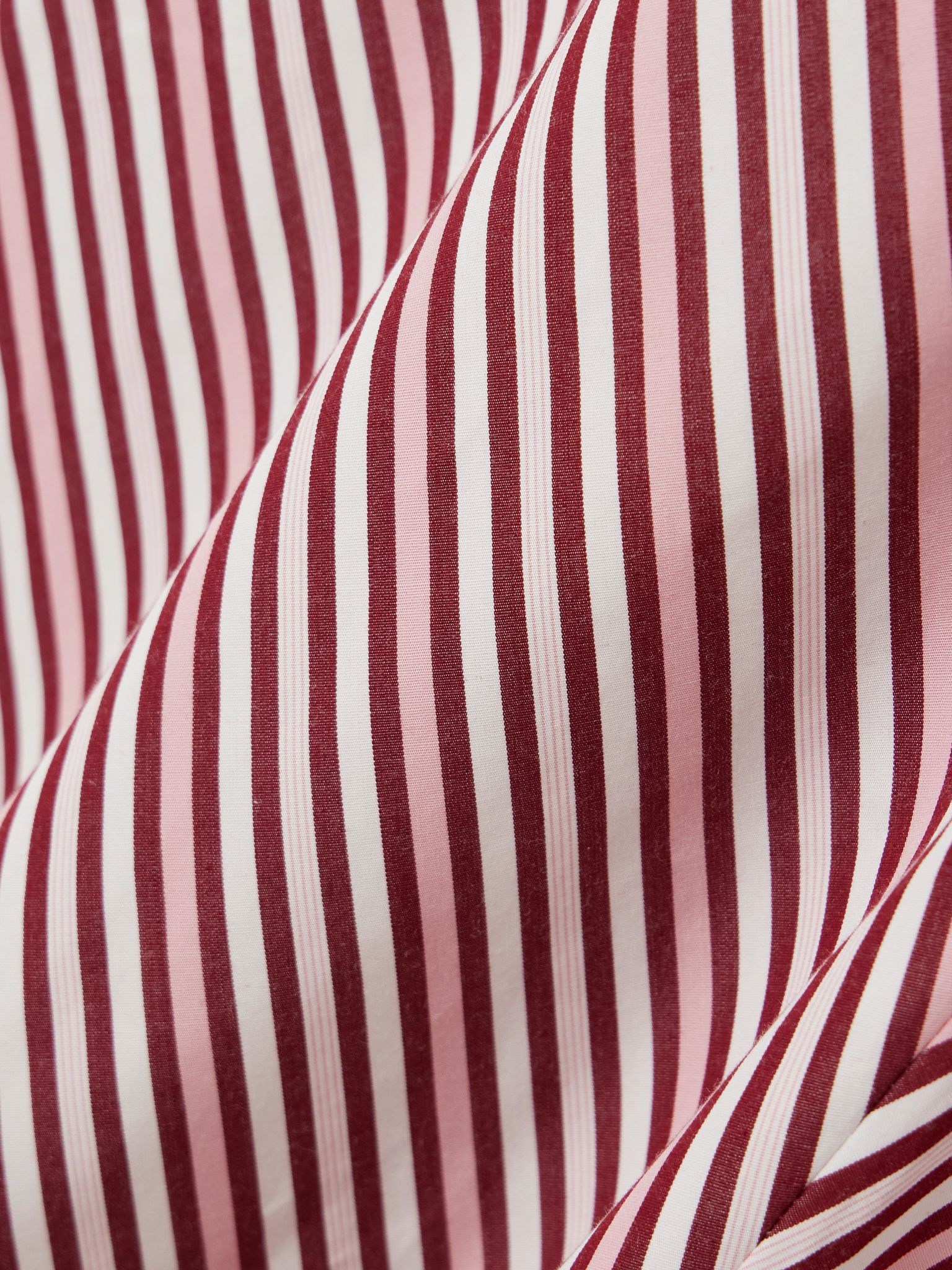 Aniela gathered striped cotton-poplin mini dress Pink - 4