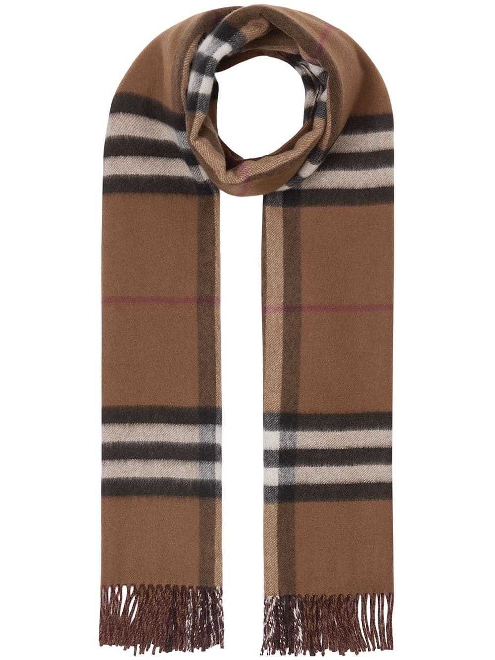 reversible checked cashmere scarf - 1