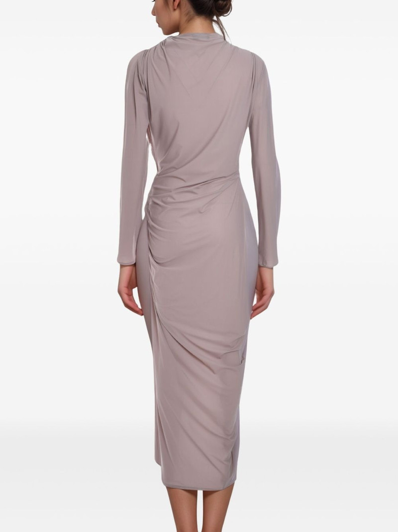 V-neck draped maxi dress 3