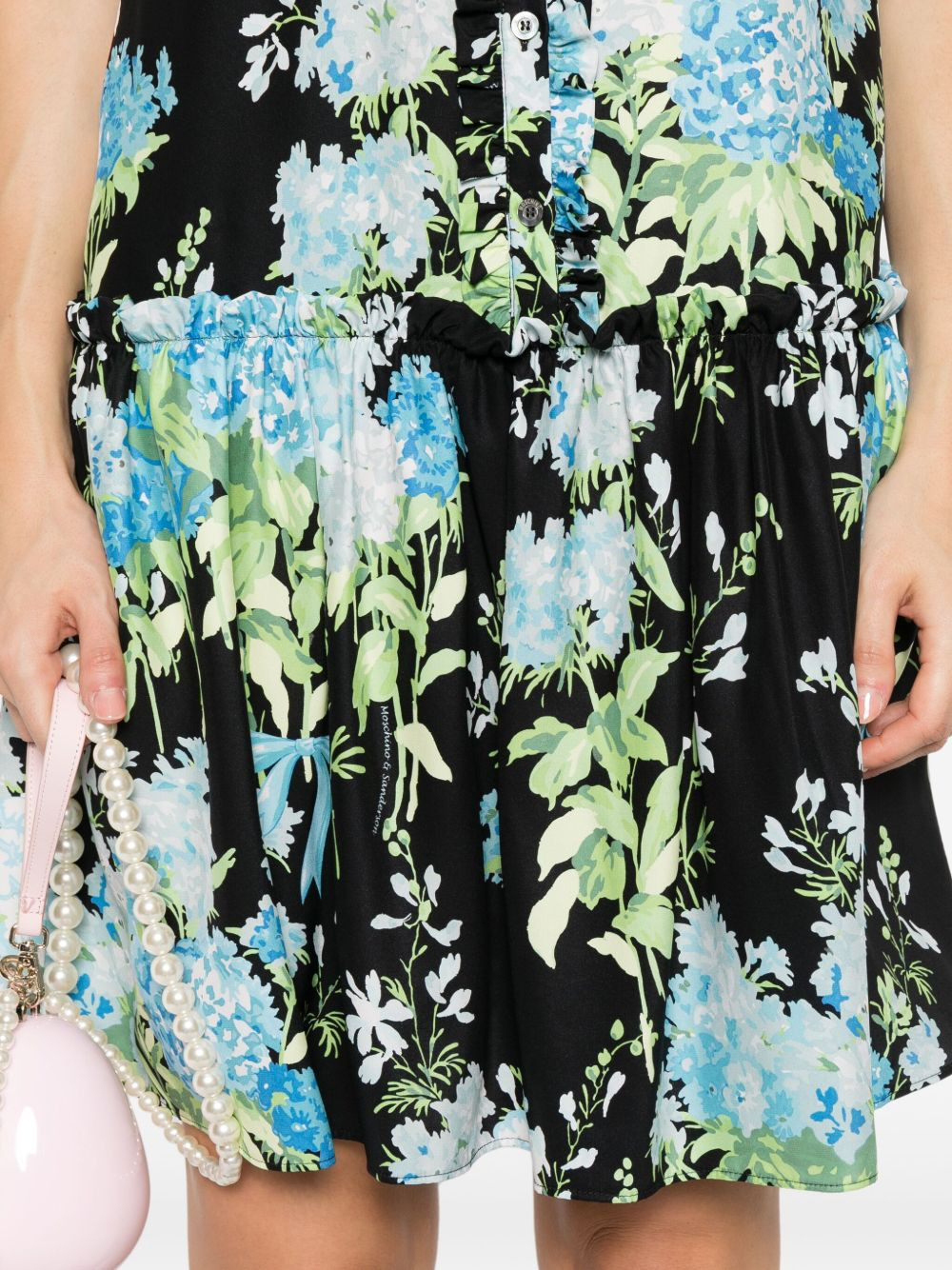 floral ruffled mini day dress - 5